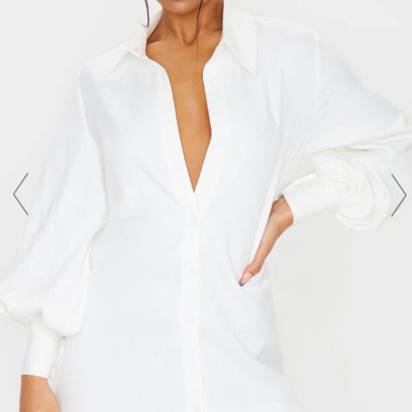 Pretty Little Thing Ruffled Shirt Dress - Picture 2 of 6